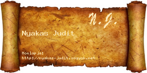 Nyakas Judit névjegykártya